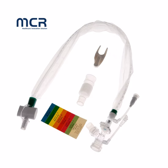 Códigos de colores médicos desechables con catéter de succión de PVC para adultos con válvula de control de dedo