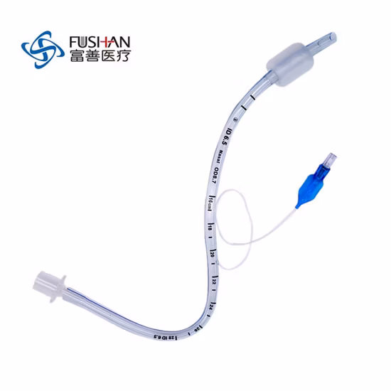 Suministros médicos con certificación CE ISO Cfda PVC Oral/Nasal Tubo endotraqueal preformado Intubación con manguito Modelos de cánula traqueal desechables con manguito Sin manguito Ett