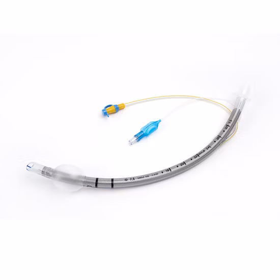 Tubo endotraqueal reforzado médico estéril desechable de alta calidad con manguito