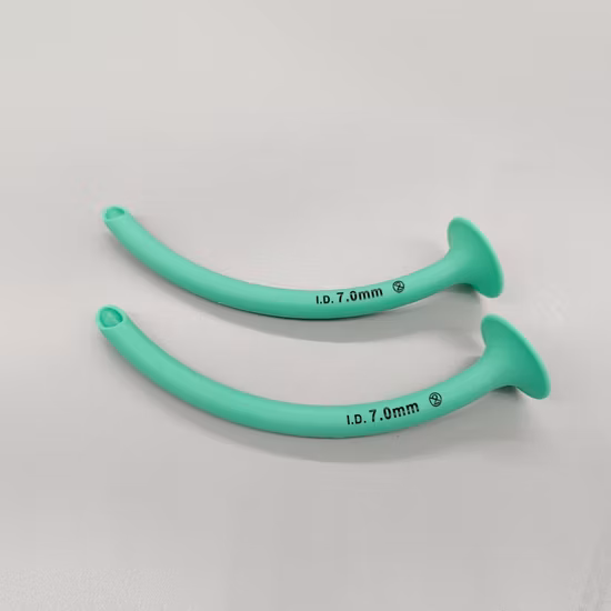 Vía aérea nasofaríngea de silicona desechable médica