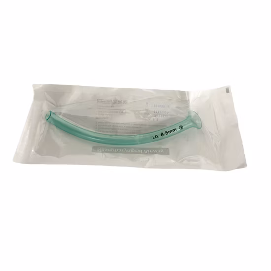 Vía aérea nasofaríngea de PVC de grado médico